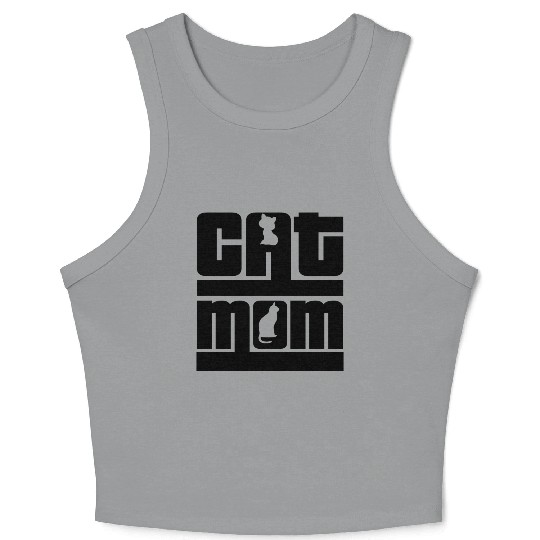 Cat Mom Crop Tank Top