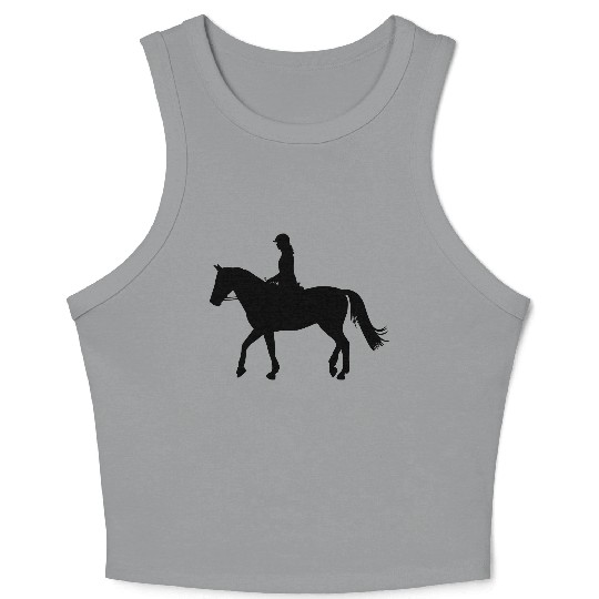 Equestrian, Rider, Horse Riding, Horse, Rodeo Crop Tank Top