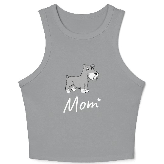 I love Dogs Crop Tank Top Dog Mom s Miniature Schnauzers