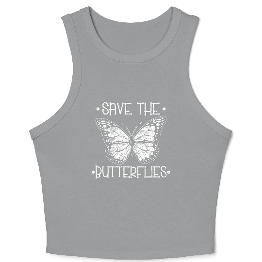 Save The Butterflies Monarch Vintage Collection Crop Tank Top