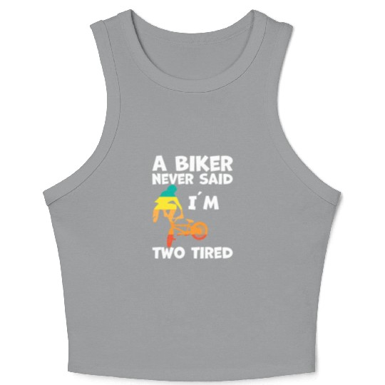 BMX Biker Racing Stunt Crop Tank Top