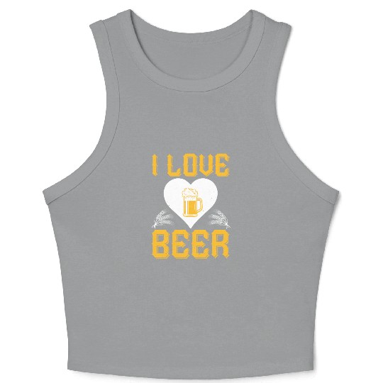 I love beer Crop Tank Top