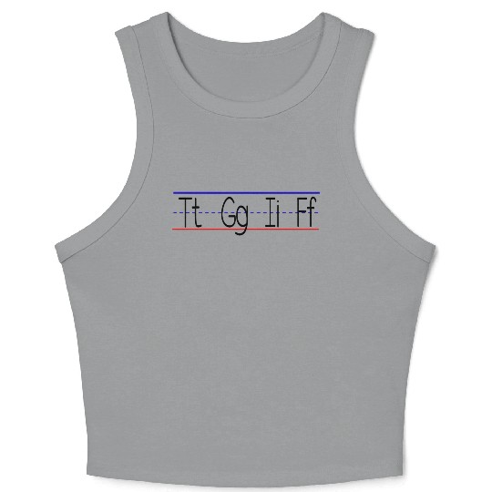 TGIF funny teacher thank god it's friday quote Crop Tank Top