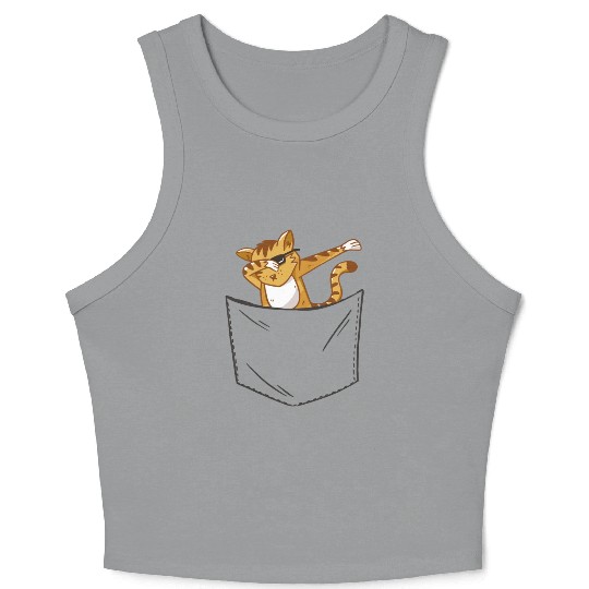 Pocket Cat Crop Tank Top