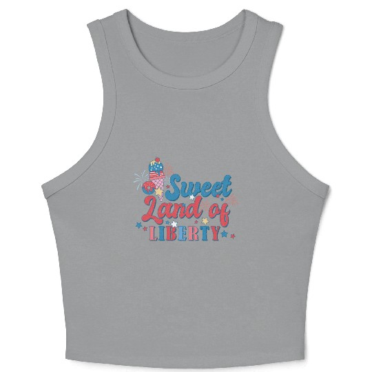 Sweet Land Of Liberty Crop Tank Top