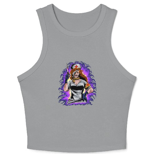 Angry Psychopathic Nurse Crop Tank Top