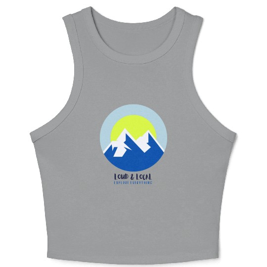 Support Ukraine! Loud Local Blue & Yellow Logo Crop Tank Top