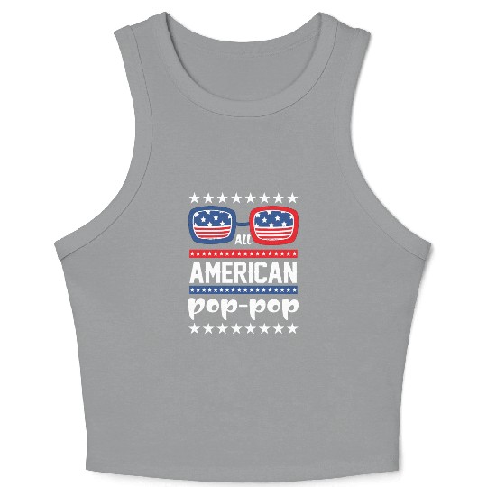 All American Pop pop Crop Tank Top