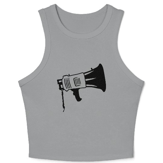 Megaphone propaganda icon loudspeaker Crop Tank Top