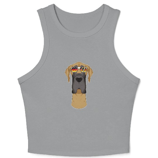 Great Dane Germany Sunglasses I German Flag Crop Tank Top