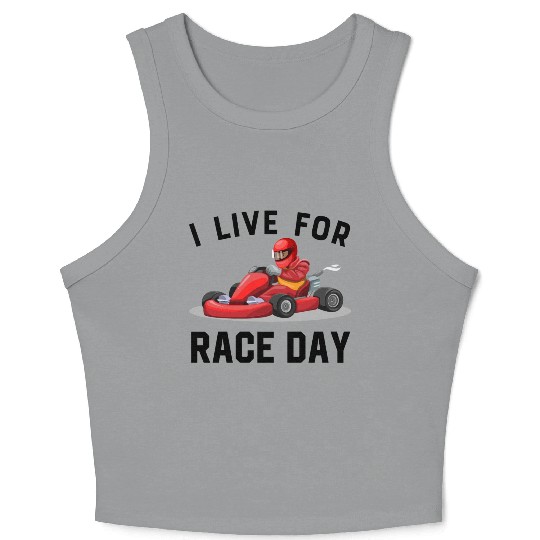 I Live For Race Day Crop Tank Top