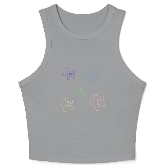 sponge bob flower pack Crop Tank Top