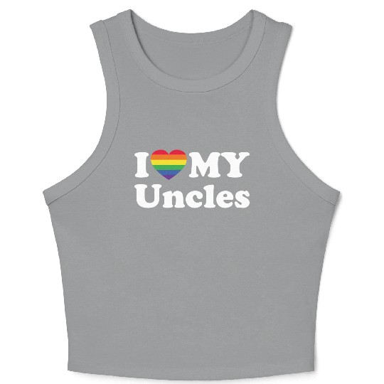 LGBTQ I Love My Uncles Gay Trans Guncle Crop Tank Top