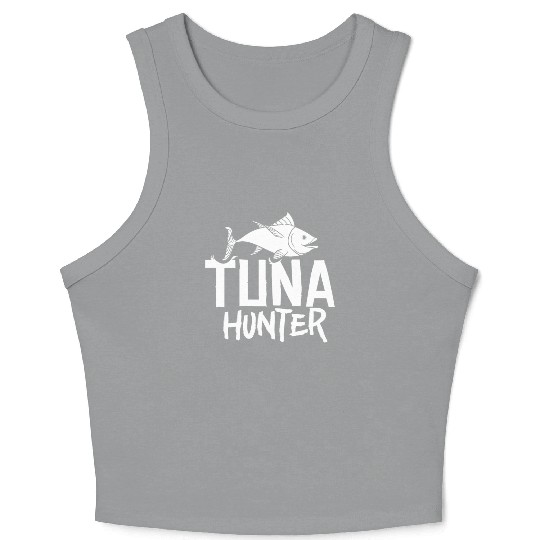 Red Tuna Fish Bluefin Fishing Salad Crop Tank Top