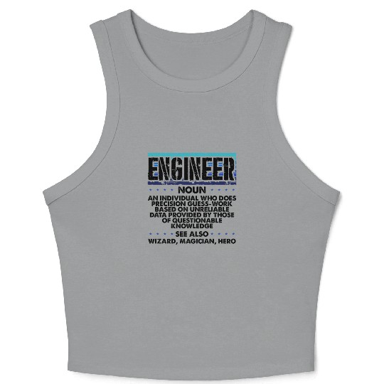 Engineer Gifts Precision Guesswork Wizard Crop Tank Top