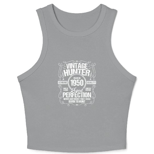1950 Hunting for Boar Hunter Dog 1950 Year Born Crop Tank Top