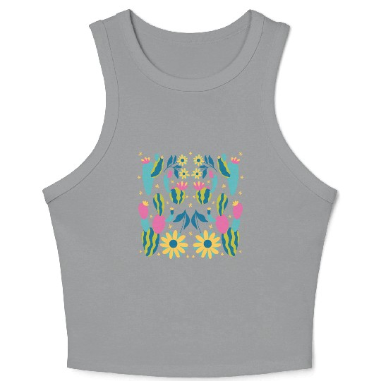 design, art, cartoon, graphic, decoration, drawing Crop Tank Top