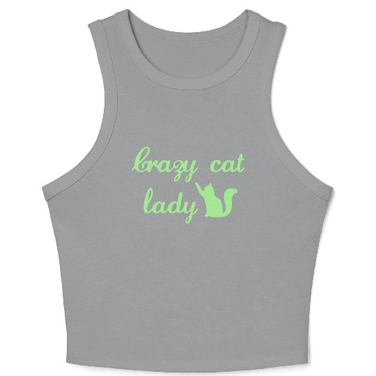 Crazy Cats LOVER Lady Crop Tank Top