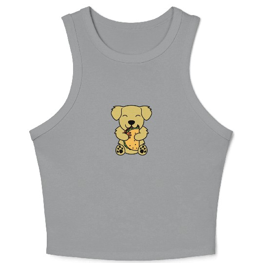 Golden Retriever Taco Lover Crop Tank Top