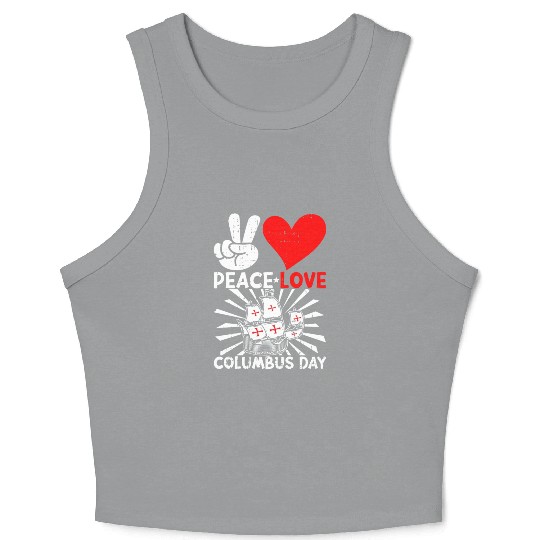 Columbus Day Italian Pride Crop Tank Top