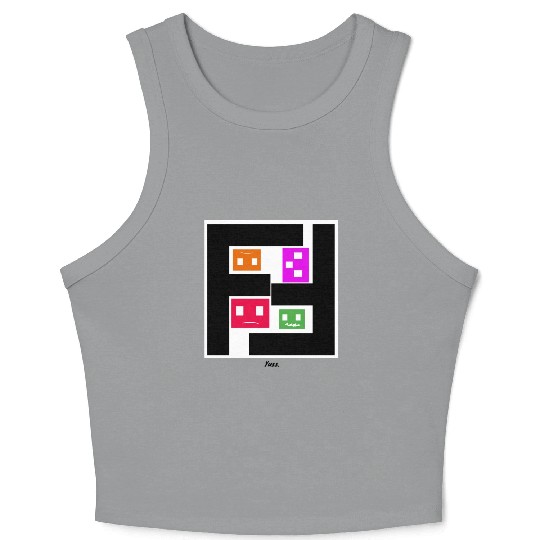 Geometric Cubes In Game - multi-sided cubes Crop Tank Top