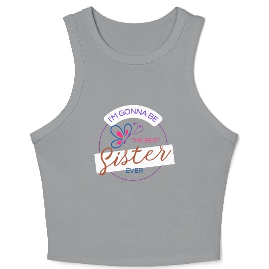 Modern Cool Trendy Big Sister Brother Crop Tank Top