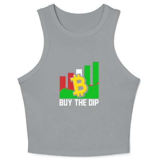 Buy The Dip Blockchain Bitcoin SVG Crop Tank Top