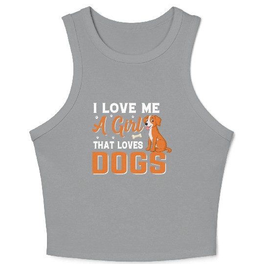 I love me a girl that loves Dogs Crop Tank Top