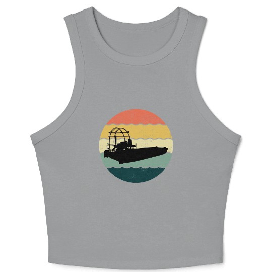 Airboat Fanboat Airboating Planeboat Swamp boat Crop Tank Top