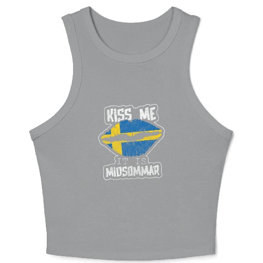 Sweden Summer Solstice Feast Day Crop Tank Top