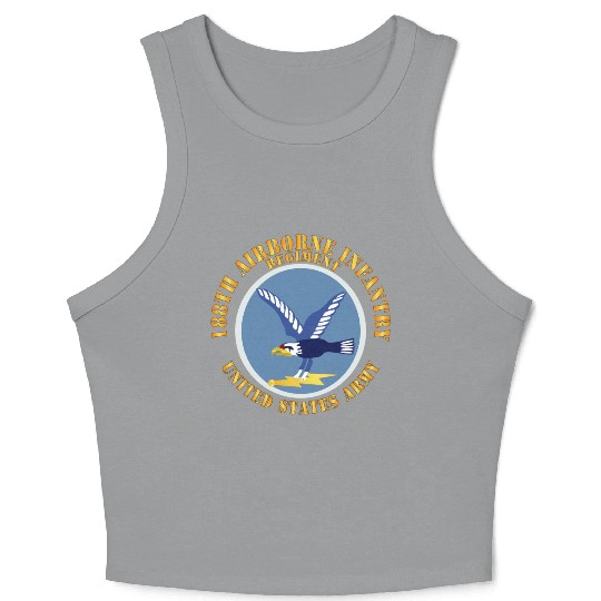 Army 188th Airborne Infantry Regiment SSI X 300 Crop Tank Top