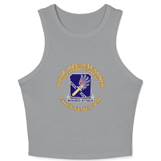 Army 188th Airborne Glider Infantry Regiment DUI X Crop Tank Top