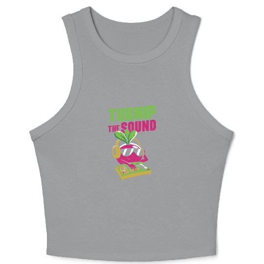 Music Turnip Party Music Lover Vegetable Crop Tank Top