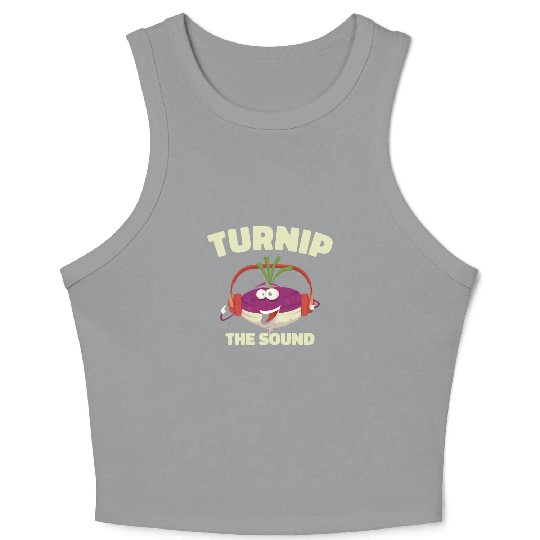 Music Turnip Party Music Lover Vegetable Crop Tank Top