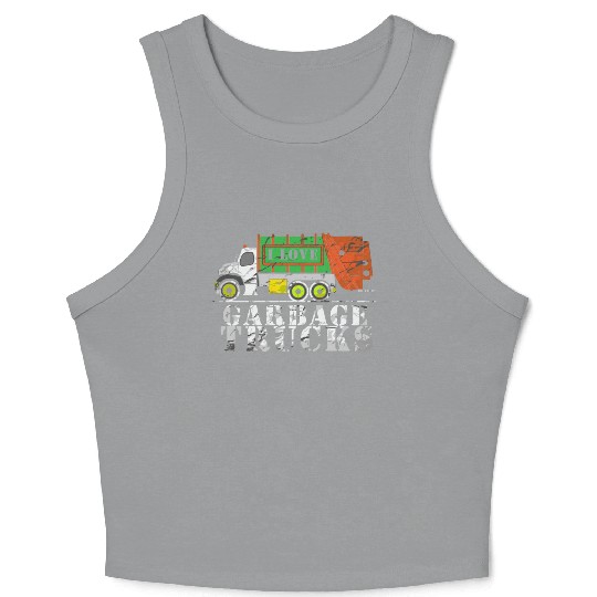 I Love Garbage Trucks Crop Tank Top