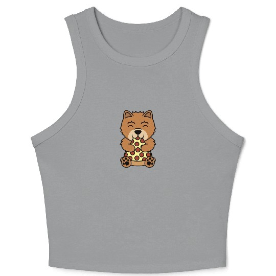 Chow Chow Pizza Lover Crop Tank Top