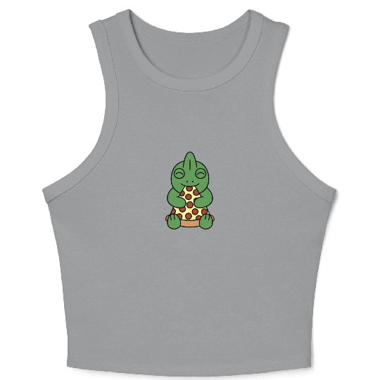 Chameleon Pizza Lover Crop Tank Top