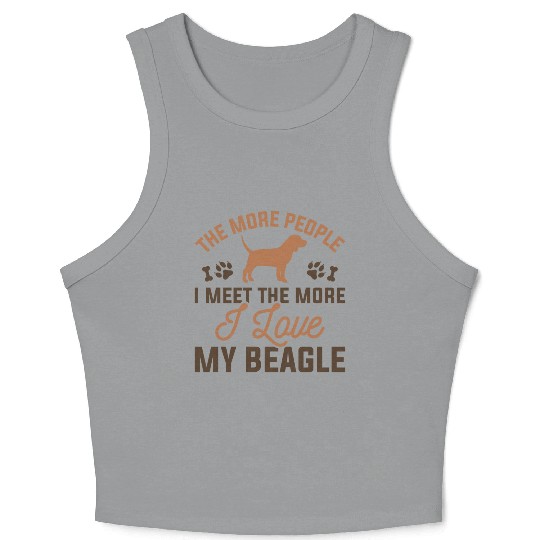 I Love My Beagle Crop Tank Top