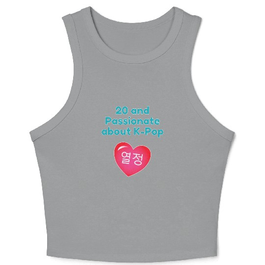 20 and passionate about K-Pop with heart Crop Tank Top
