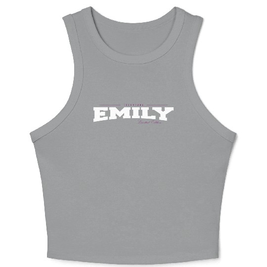 Emily Name Limited Edition Funny Retro Vintage 80s Crop Tank Top