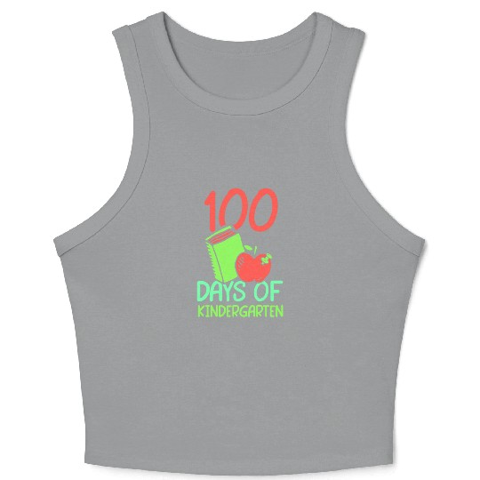 100 Days Of Kindergarten Sayings Cute Sweet Team Crop Tank Top