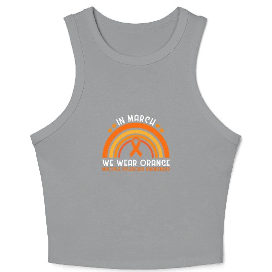 In March We Wear Orange Multiple Sclerosis Crop Tank Top