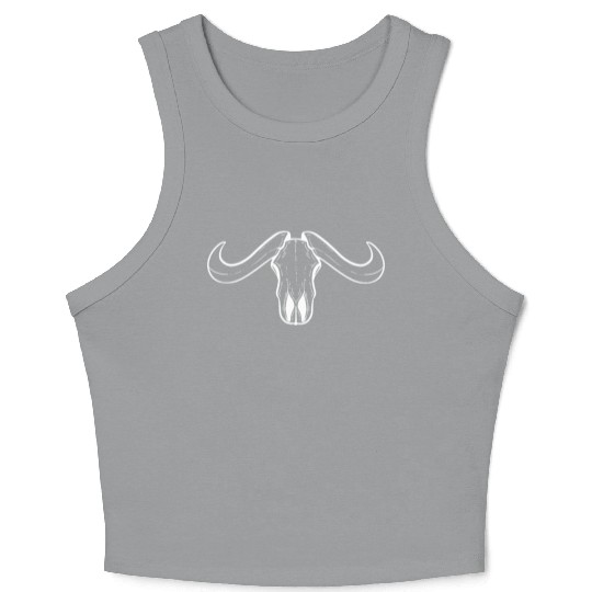 Buffalo Skull Vintage Collector Gift Crop Tank Top