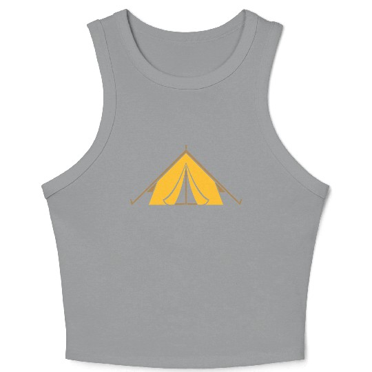 adventure outdoor tent design Crop Tank Top