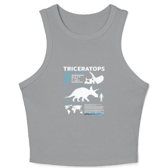 triceratops fact sheet Crop Tank Top