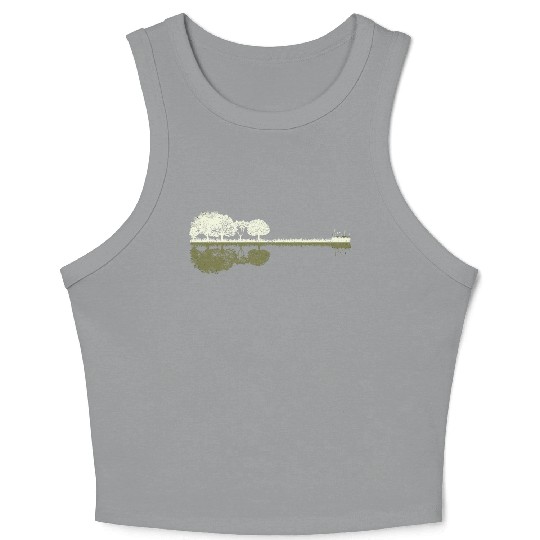 Nature Guitar T Design Crop Tank Top