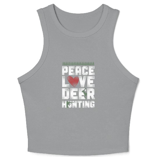 Buck Deer Hunting Hunter Vintage Crop Tank Top
