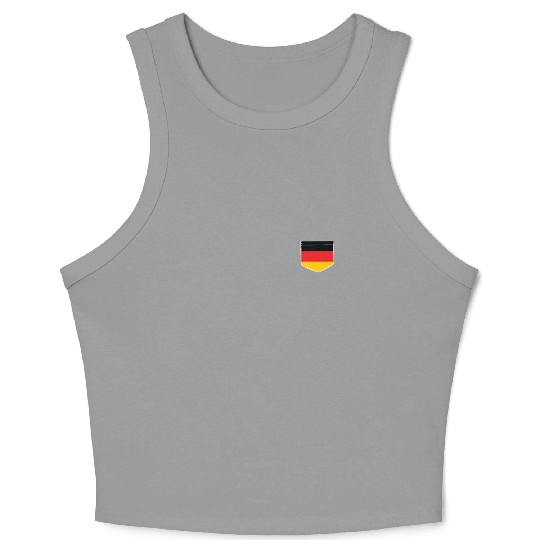 germany flag in a shape of a pocket Crop Tank Top