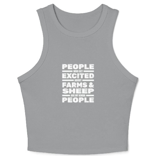 Sheep Farming Lamb Farmer Crop Tank Top