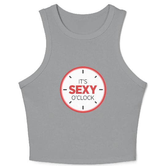 It's Sexy O'Clock Intimate Adult Love Clock Crop Tank Top